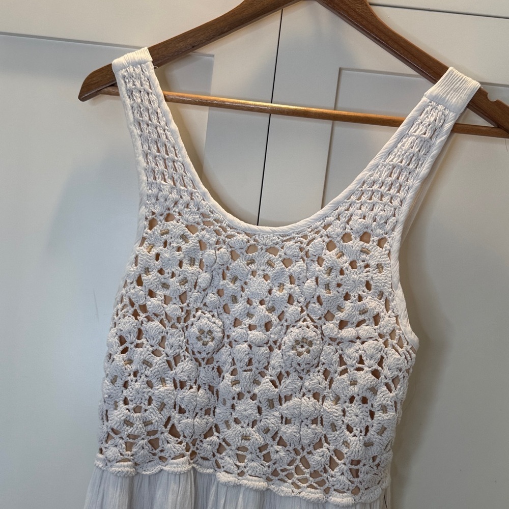 bishop + young White Crochet Maxi Dress - Picture 3 of 13